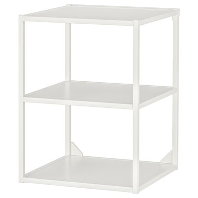 White ENHET open storage shelf, rectangular, clean design.
