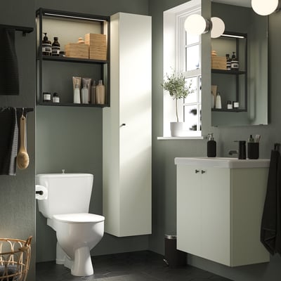 ENHET Bathroom, anthracite/white, 24 "