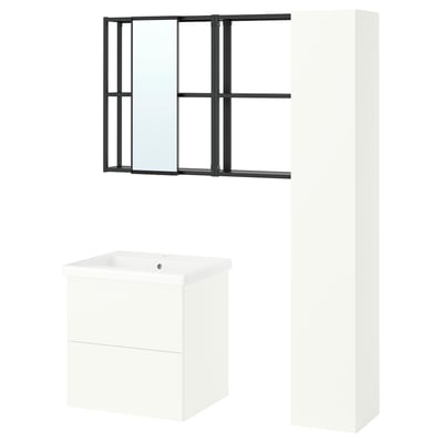 ENHET Bathroom, anthracite/white, 24 "
