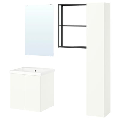 ENHET Bathroom, anthracite/white, 24 "
