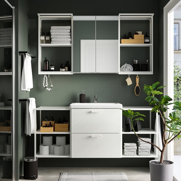 ENHET Bathroom, white, 24x18x24 "