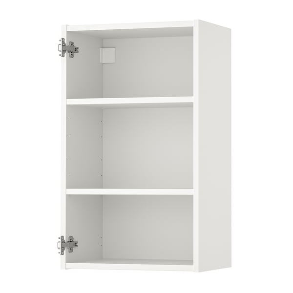 White wall cabinet with two shelves from ikea ENHET series.