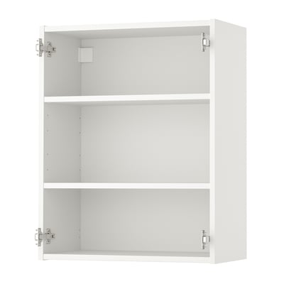 White ENHET wall cabinet, 2 shelves, minimalist design.