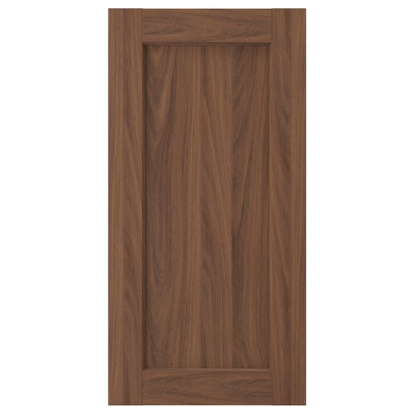 ENKÖPING door, brown walnut, wood grain foil, rectangular, simple frame design.