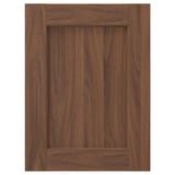 ENKÖPING brown walnut cabinet door, rectangular with subtle grain foil, durable and easy to clean.