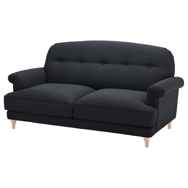 ESSEBODA grey sofa, soft fabric, deep seats, high backrest, timeless design.