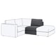 FINNALA sectional sofa; grey & white, modern, two-tone design.