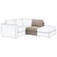 FINNALA sofa set: 1-seat section, cream-colored, pigmented chenille, modern minimalist design, corner layout, supportive cushions.