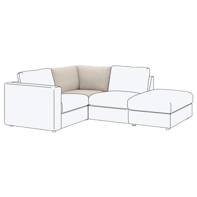 FINNALA sectional sofa, beige, modern design, comfortable, modular.
