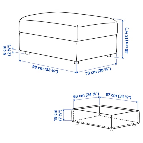 Illustration with measurements for the product: FINNALA.
