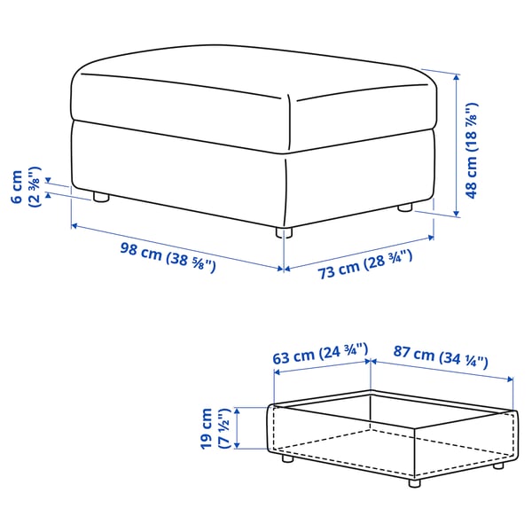 Illustration with measurements for the product: FINNALA.
