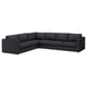 FINNALA dark grey sectional sofa, modern l-shape design, fabric cover, comfortable cushions.