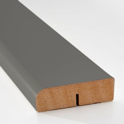 Grey smooth moulding, slanted edge