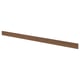A long, brown walnut-colored plinth with a smooth surface. It is slim and rectangular.
