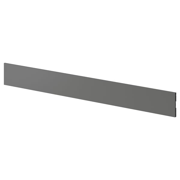 FÖRBÄTTRA grey kitchen plinth, rectangular shape, smooth surface.