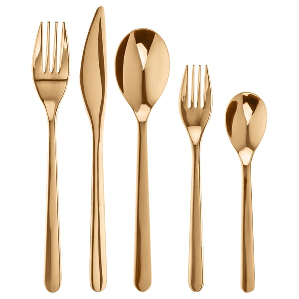 FÖRNUFT 20-piece flatware set, rose-gold color
