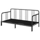 Fyrsdal black metal day-bed with slatted base, sleek modern design.