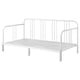 FYRESDAL white metal day-bed, pulls out to double bed, minimalist design.