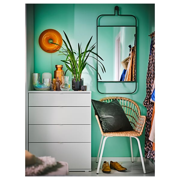 GRANVÅG Mirror, wall hanging/green, 19 5/8x43 1/4 "