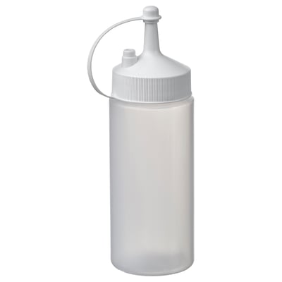 GRILLTIDER Squeeze bottle, white/clear, 7 oz