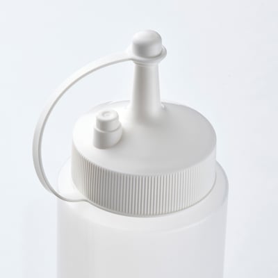 GRILLTIDER Squeeze bottle, white/clear, 7 oz