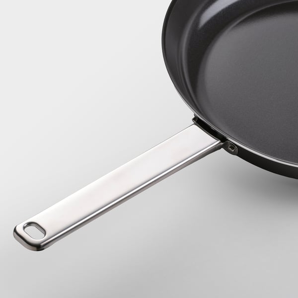 GULDÖRING 7-piece cookware set, non-stick coating stainless steel/black-gray