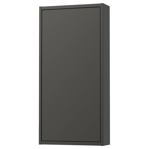 HAVBÄCK wall cabinet: sleek, dark grey, modern & minimalist bathroom storage.