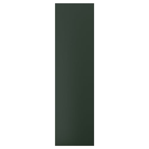 Image shows HAVSTORP dark green kitchen cabinet front, rectangular and smooth-surfaced.