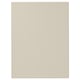 A beige flat-panel cabinet door from IKEAs HAVSTORP series, featuring a smooth acrylic paint finish on fibreboard. Squared design.