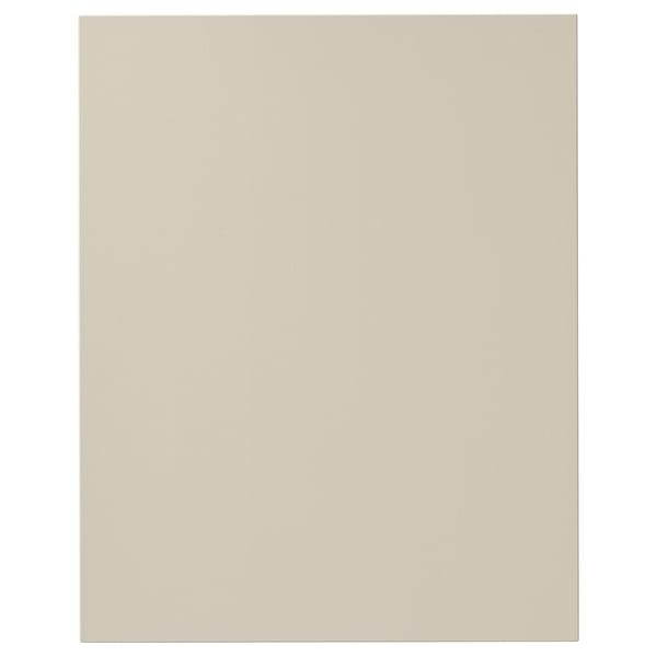HAVSTORP beige cabinet door, smooth and modern, square shape, easy-to-clean acrylic design.