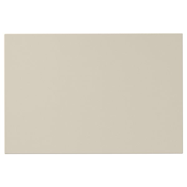 HAVSTORP beige kitchen cabinet, smooth front, rectangular, lacquered fiberboard.