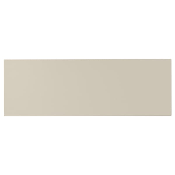 A beige rectangular HAVSTORP panel, smooth and modern, often used in kitchen designs.