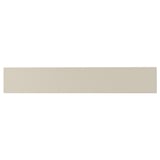 A beige, rectangular kitchen cabinet front made of fiberboard. The minimalist design is ideal for modern kitchens.