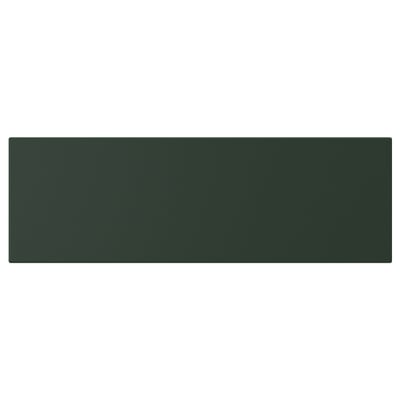 A green rectangular shelf with smooth edges.