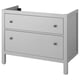 Grey HEMNES dresser with 4 drawers, simple wooden design.