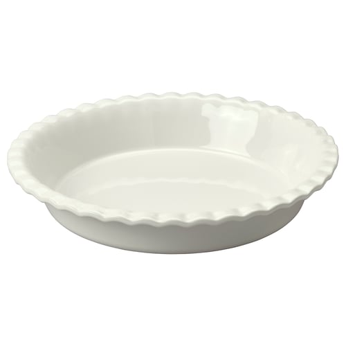 HÖSTAGILLE Pie plate, off-white, 13 "