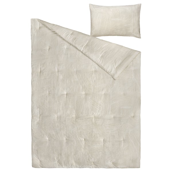 JÄRNTRÄD Comforter set, dark beige, Twin/Twin X-long