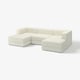 JÄTTEBO modular sofa, cream. Three-piece, l-shaped, with clean lines and plush upholstery.