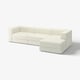 JÄTTEBO modular sofa, cream, rectangular shape with clean lines, deep seats and a chaise longue, perfect for relaxation.