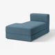 Blue JÄTTEBO chaise lounge, modern design, rectangular shape, soft fabric, relaxation seat.