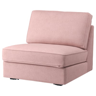 KIVIK pink fabric 1-seat sofa-bed, compact design with a backrest.