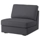 KIVIK 1-seat grey sofa-bed, modern & compact, ideal for small spaces.