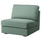 Turquoise KIVIK 1-seat sofa-bed, modern design, no armrests.