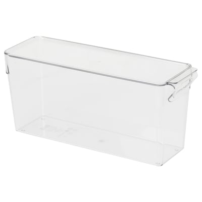 KLIPPKAKTUS container: clear, rectangular, plastic with handle.