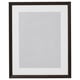KLOTKÖRSBÄR frame in black with white mat, square shape, wooden look, for horizontal or vertical hanging.