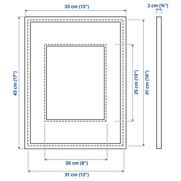 Illustration with measurements for the product: KNOPPÄNG.