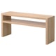 White stained oak LACK console table with 2 storage levels