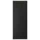 A black LERHYTTAN kitchen cabinet door with a traditional style and bevelled edges made from ash veneer.