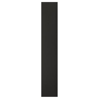 Black, rectangular wooden panel; traditional design with bevelled edges.
