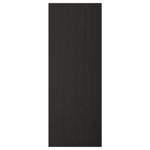 LERHYTTAN black wooden cabinet door, traditional design, bevelled edges, solid ash veneer.